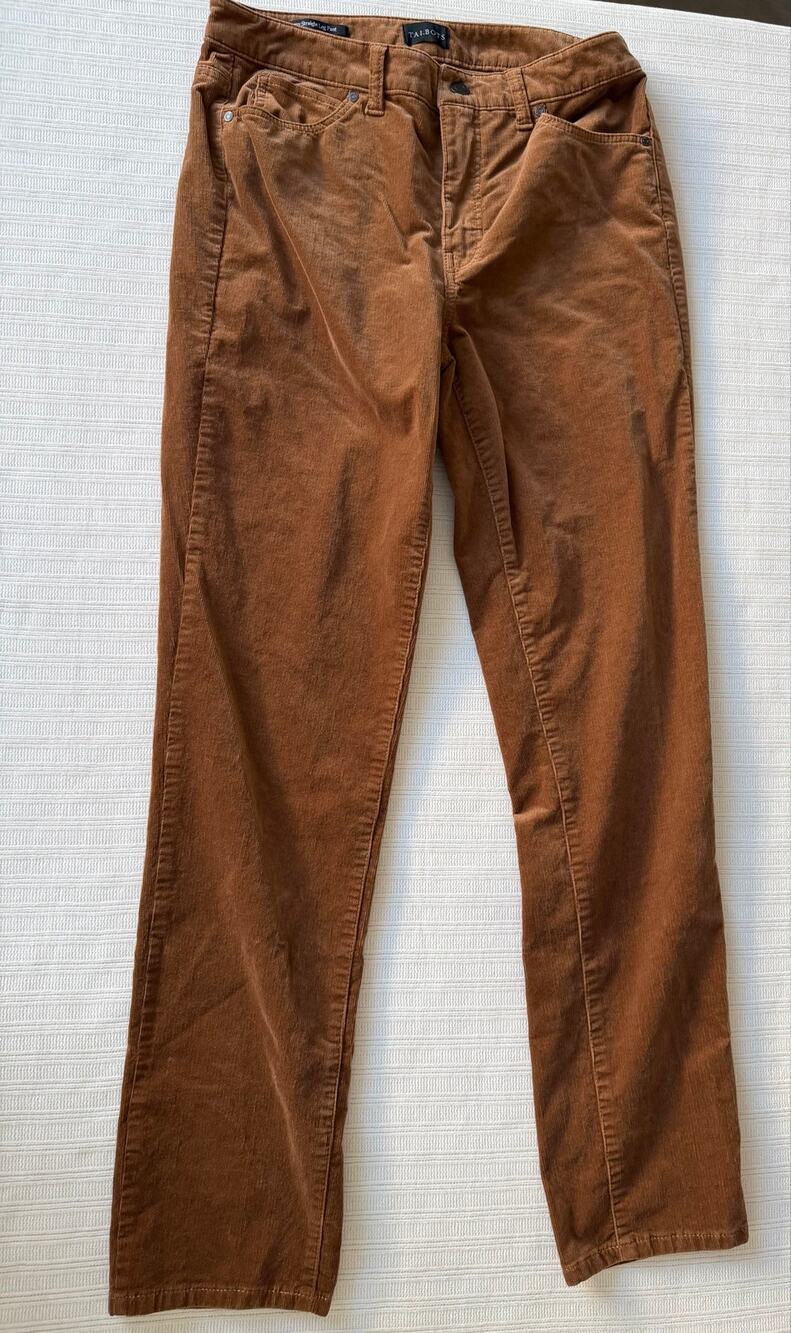 Talbots Brown Corduroy Straight Leg Pants Size 6